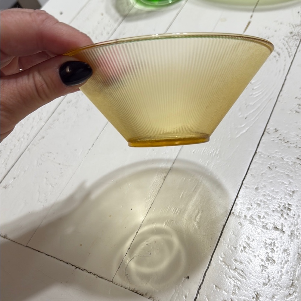Vintage Amber Glass Bowl
